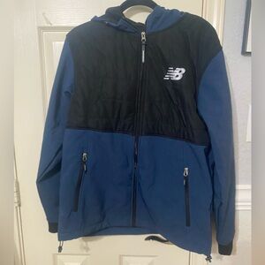 New Balance Men's Blue and black full zip poly- fleece jacket size M